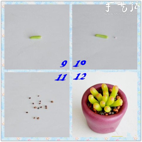 首饰泥DIY易打理的多肉植物盆栽 首饰泥DIY易打理的多肉植物盆栽