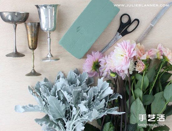 简易插花入门教程图解 所用花器是废旧圣杯~ 简易插花入门教程图解 所用花器是废旧圣杯~